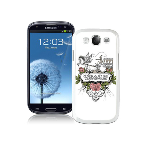 Coach Carriage Logo White Samsung Galaxy S3 9300 CAW | Women - Click Image to Close